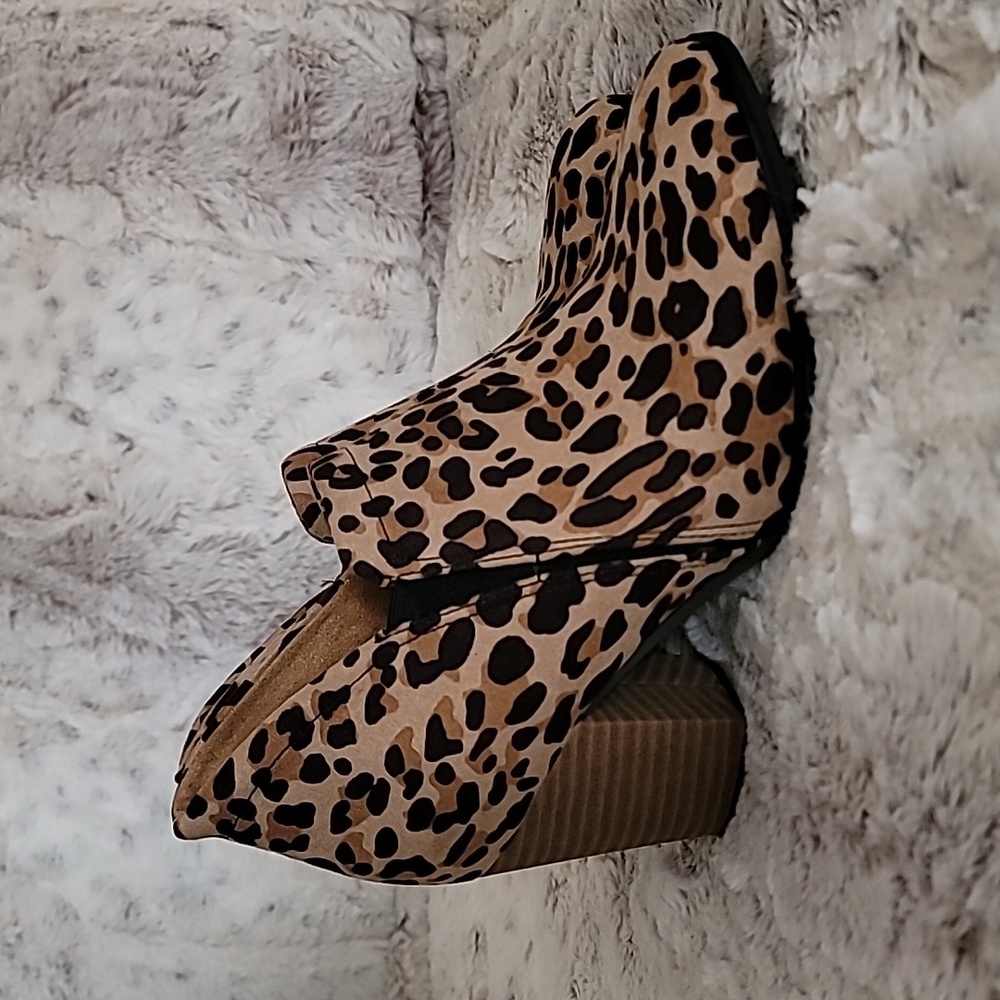 Dr. Scholl's leopard ankle boots